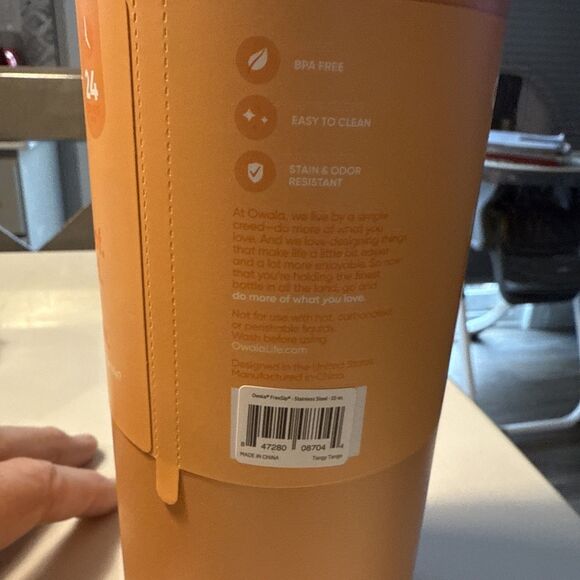 OWALA 32OZ FREESIP STAINLESS STEEL WATER BOTTLE - TANGY TANGO - Picture 4 of 11